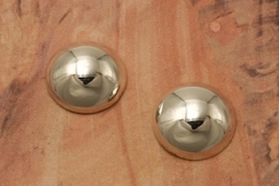 Artie Yellowhorse 5/8" Diameter Sterling Silver Button Post Earrings